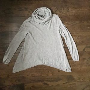 Alice + Olivia Grey Base Cowl Neck Drapey Sweater